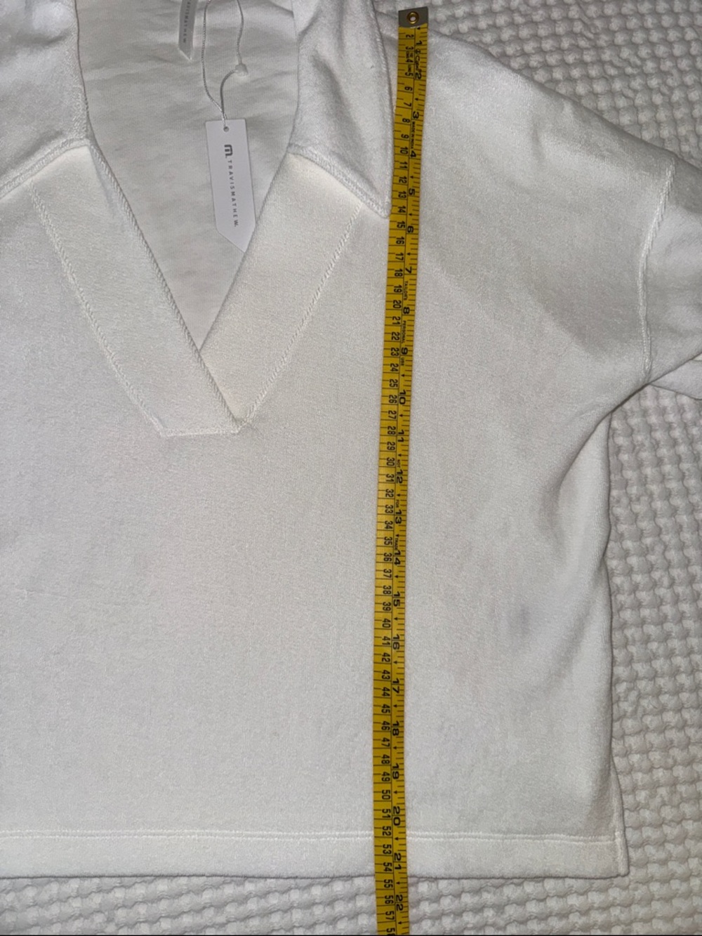 Travis Mathew White V-Neck Collar Pullover Sweater Woman’s Medium - Picture 5 of 9